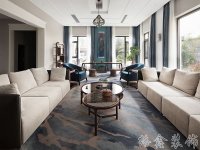 現(xiàn)代風格別墅室內裝修裝飾效果展示-1042-02